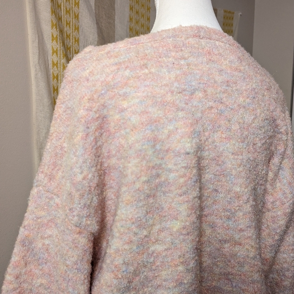 Multi-knit pastel cardigan size large - Picture 4 of 5